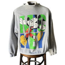 Vintage 80s 90s Mickey Mouse Disney Sweatshirt Tultex USA Graphic Single Stitch