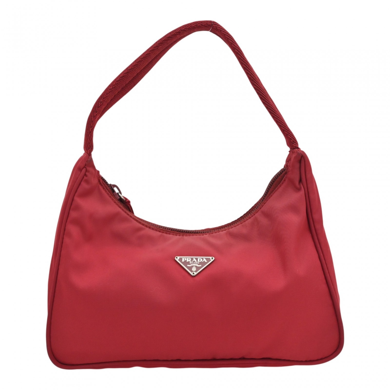 Borsa a tracolla in nylon con placca logo PRADA originale rossa pr4425bd