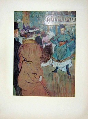 Alter Vintage Druck um 1952 Ölgemälde Moulin Rouge Quadrille Washington 20.