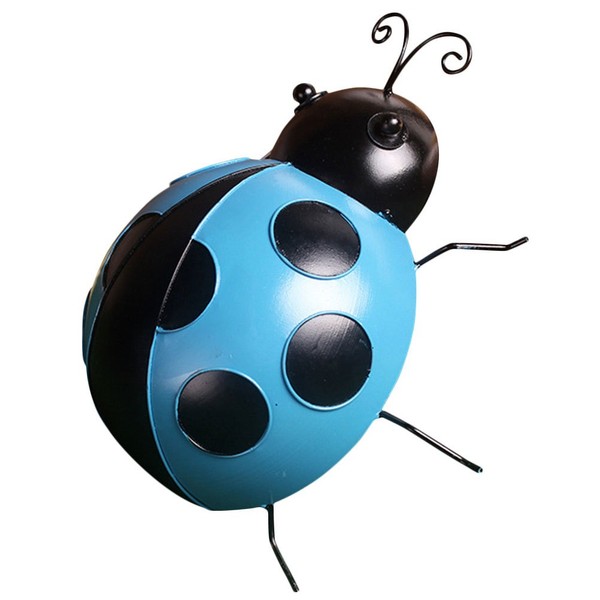 Ladybug Decoración de Pared Metal Ladybug para Jardín Patio Simulado Ladybug Decoración de Jardín