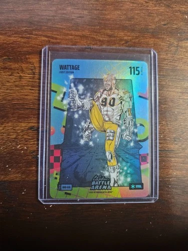 2026 BoBA Battle Arena 80\'s Rad Steel Battlefoil SP Wattage TJ Watt