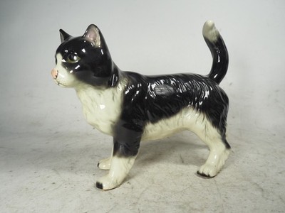 Coopercraft Keramik Katze Figur schwarz-weiß Original