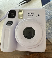 Fujifilm Instax Mini SE Instant Camera Bundle Purple w/ Album, Batteries, Film