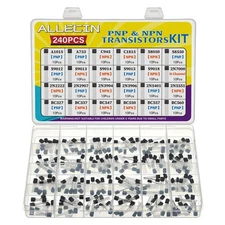 ALLECIN 24 Values BJT Transistor Kit A1015 A733 C945 C1815 S8050 S8550 S9012 ...