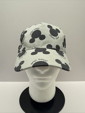 Disney Mickey Mouse Baseball Hat All Over Print Logo Strap back NWT
