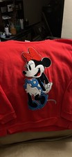 VTG 80s..MINNIE MOUSE..SWEATSHIRT..TEXTURED PATCH..NWOT..WOMEN L