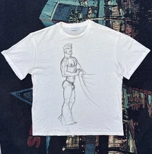 JW Anderson X Tom Of Finland T-Shirt Sz XL Off White READ