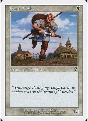 Eager Cadet   14 MTG NM  - 7th Edition