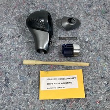 2005-2010 Honda Odyssey Shift Knob Wscrew Spring Plastic Rod Leather Gray