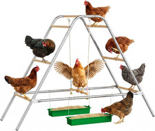 Large Chicken Roosting Bar with Swing for Coop, Suitable for 8-12 Chickens
