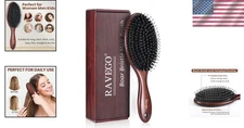 Hair Brush, Boar Bristles Hair Brush for Women Men Kids, Boar & Nylon Bristle Br