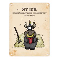 Honeycorns Metallschild Mit Sternzeichen Stier Motiv Schild Blechschild