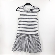 ✅ J. Crew Tweed Striped Drop Waist Dress SIZE 4