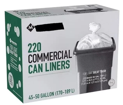 #ad #ad Member#x27;S Mark 45 50 Gallon Commercial Can Liners Clear Trash Bags 220 Ct. $41.99