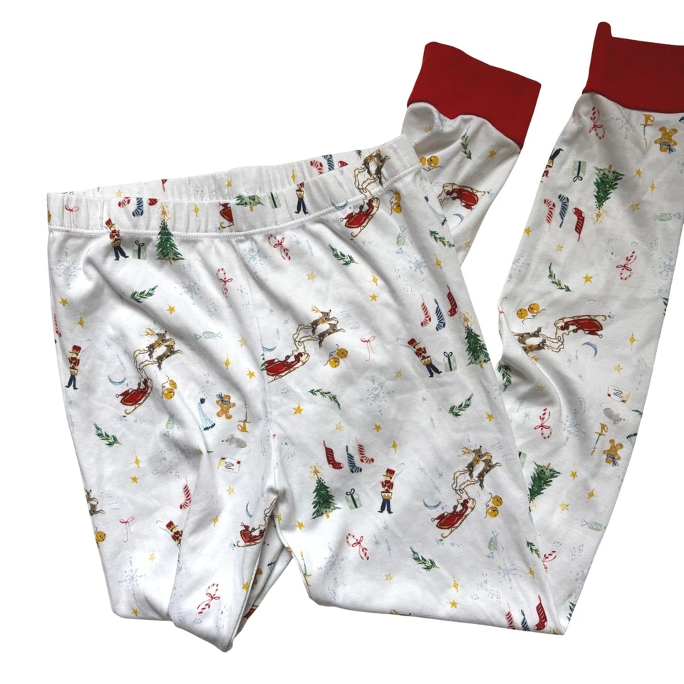 Conjunto de pijama infantil Lake Christmas tamanho 10 quebra-nozes estampa de renas manga comprida - Imagem 3 de 4