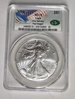 2024 American Silver Eagle First Delivery Paul Nugget Signed CAC MS70