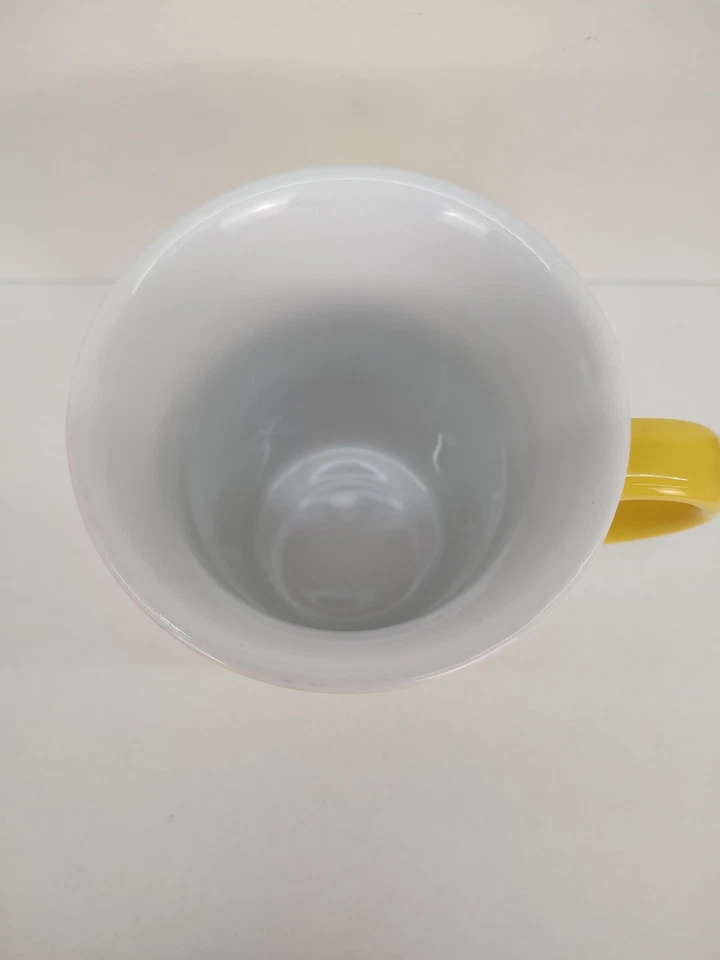 LEGO желтый керамическая кофейная кружка чашка 2012 официальный логотип белый интерьер двусторонний - Изображение 4 из 4