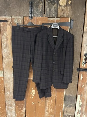 Joop 2-Piece Wool Suit Checked Mix Blazer Jacket & Trousers 52