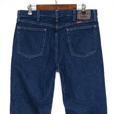 Wrangler Premium mens 100% cotton regular straight jeans size 36 x 34 dark wash