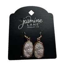 NWT Jasmine Lane Gold Tone Drop/Dangle Pierced Earrings Sparkly Hypo-Allergenic