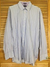 Tommy Hilfiger Mens Size XL Blue / Purple Long Sleeve Dress Shirt CM-94
