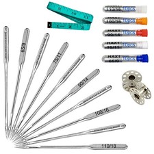 50 Pcs Universal Sewing Machine Needles HAX1 65/9, 75/11, 90/14, 100/16 and ...