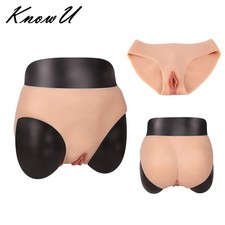 KnowU Silicone Fake Vagina Shorts Panty Hip Shaping Pants For Crossdresser