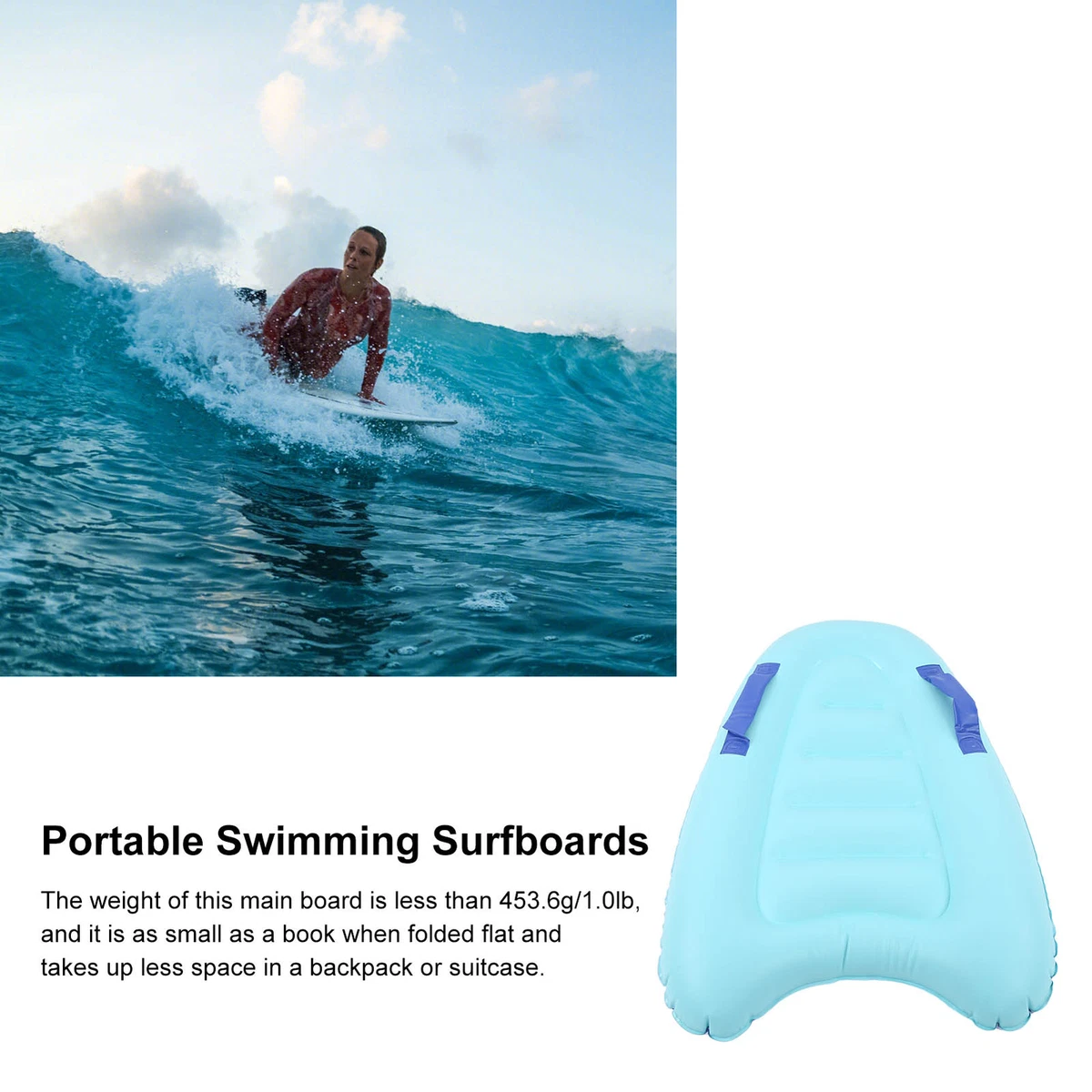 Outdoor Inflatable Surfboard Floating Board Portable Summer