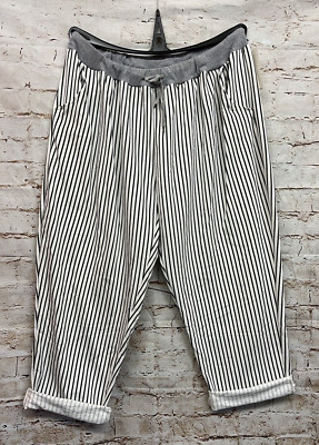 Damen große Hose Lagenlook 48 50 52 54 Freizeithose Übergrösse Neu Streifen