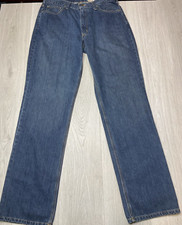 Carhartt Jeans Mens 36x34 Blue Holter Relaxed Straight Denim Pants Work 101483