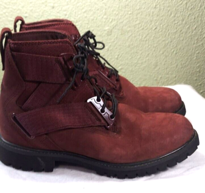 Timberland 6 in Premium Burgundy Maroon Suede Leather Nubuck  display picture 1