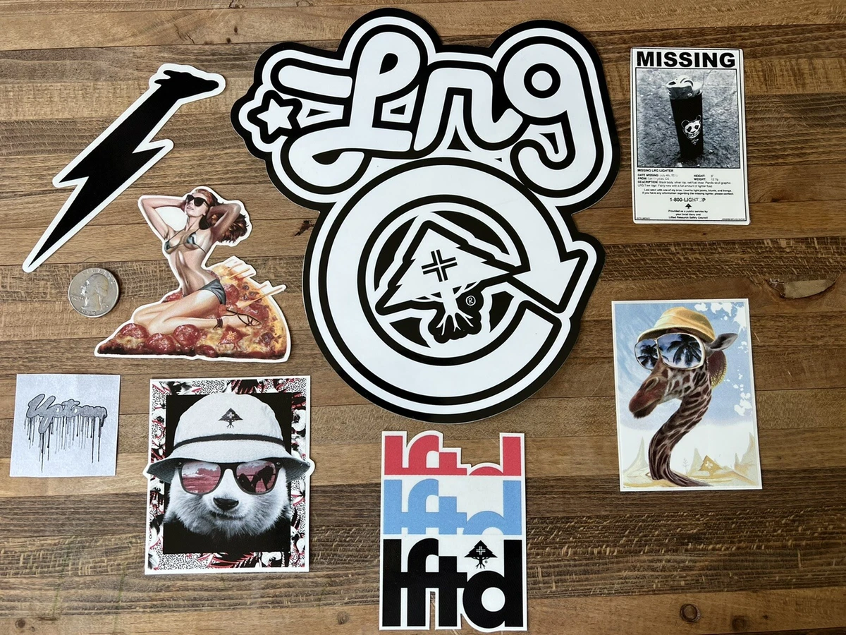 Lot Of 7 Lifted Research Group stickers decals Skateboard LRG vintage NOS |  eBay