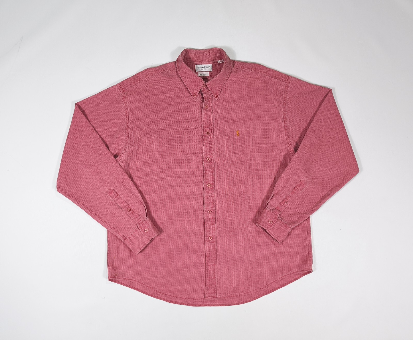 Camicia Yves Saint Laurent indumento cotone cialda tinta taglia XL