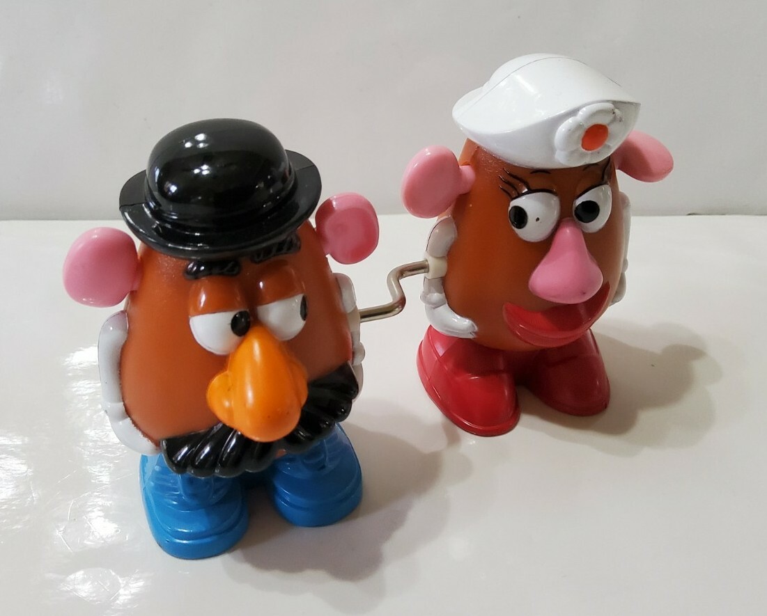 Toy Story 2 Mr Mrs Potato Head Wind up Toy Figure Disney Mcdonalds