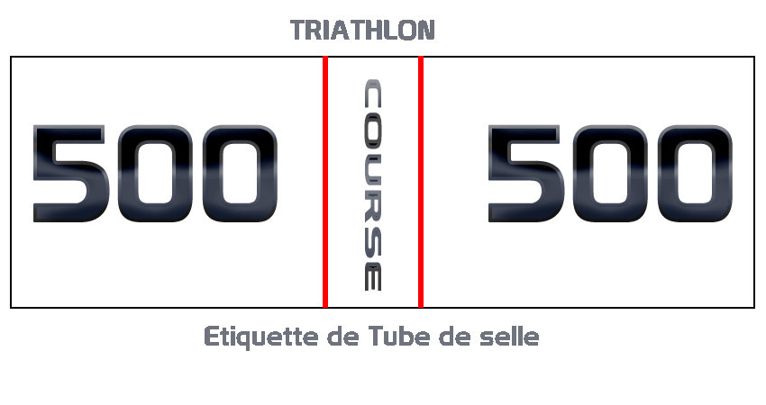 Etiquette tube de selle Triathlon pour personnaliser votre vélo de contre-la-montre