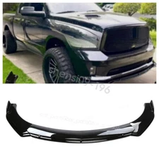 For Dodge Ram 1500 Front Bumper Lip Spoiler Splitter Body Kit Glossy US STOCK
