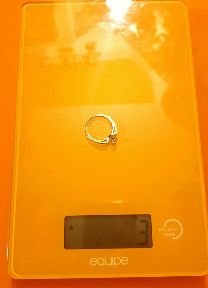 Anello solitario gold ring oro bianco 750 18Kt - Immagine 3 di 3