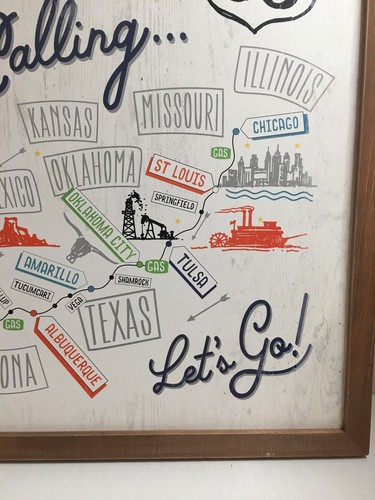Open Road Brand “Adventure Is Calling Route 66” Wooden Sign-New - Picture 8 of 8