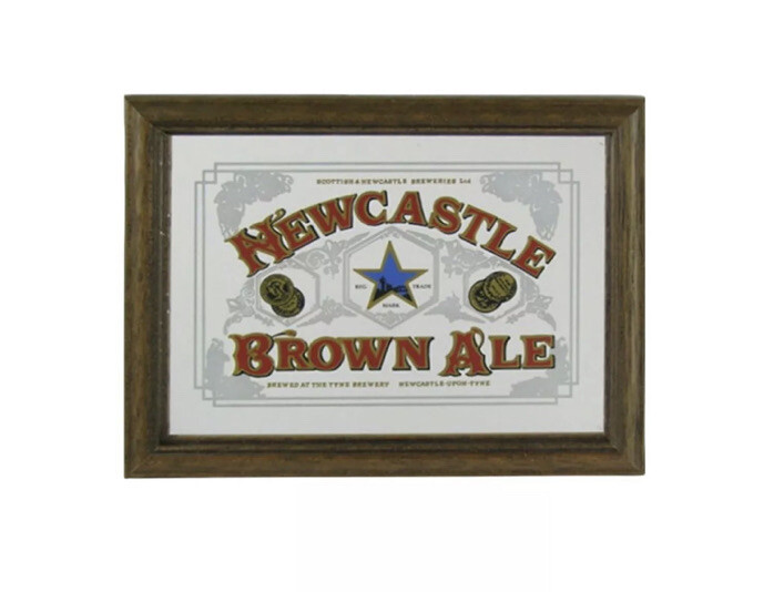 Newcastle Brown Ale Wooden Framed Small Mirror 33x23cm | Pub Newcastle Brown Ale Wooden Framed Small Mirror 33x23cm | Pub