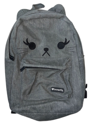 Loungefly Kitty Cat Grey Denim Kitten Backpack School Bag Handbag Loungefly kitty cat denim full size backpack | Mercari main image 3