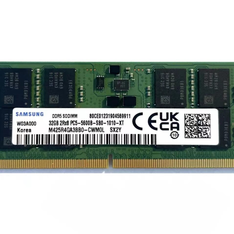 メモリー Samsung DDR5 SO-DIMM 32GB Samsung DDR5 32GB 5600MHz PC5-44800 Laptop SODIMM Memory Ram