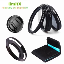 40.5mm UV CPL ND4 Camera Filter Metal Lens Hood Cap Kit For Sony E 16-50mm Lens