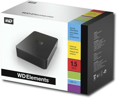 Western Digital Elements Desktop 1.5TB,External,7200RPM (WDBAAU0015HBK-NESN) HDD