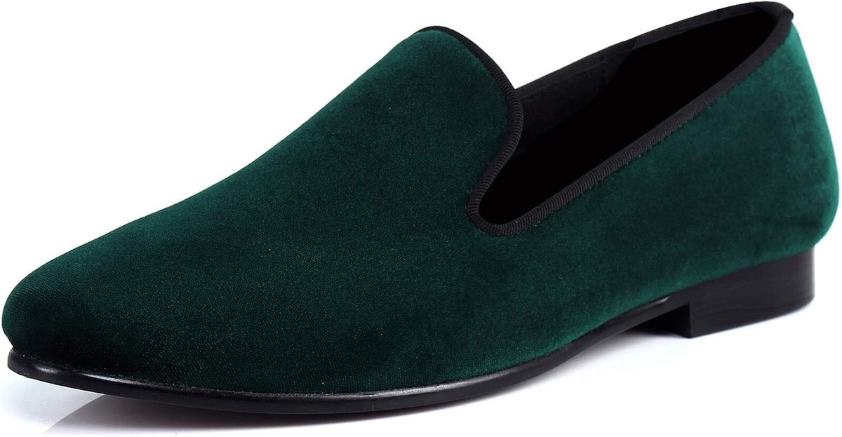 Men\'s Harpelunde Emerald Green Velvet Slip-On Loafers Men main image 4