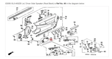 HONDA ACURA GENUINE OEM NSX Lid Driver Side Speaker (Real Black) 83595-SL0-A00ZB