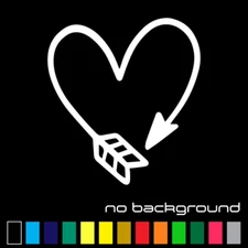 Arrow Heart Sticker Vinyl Decal - Love Shaped Hunting Decor Sign Wall Car Window