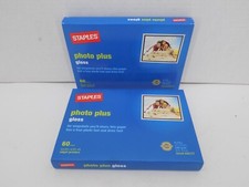 2 Packs - Staples Photo Plus Gloss Inkjet Photo Paper 60 sheets ea. 4x6 648177