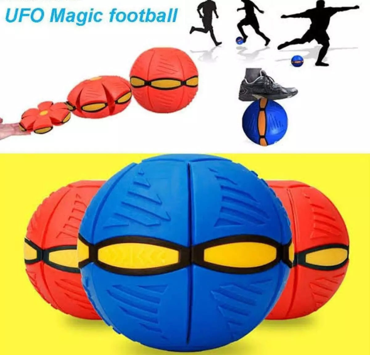 Phlat Ball - Flat Ball ! Magic Football Frisbee Throw a disc catch a ball