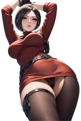 Ada Wong RE4 Waifu Weatherproof Anime Sticker 6'' Car Decal