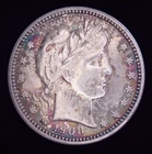 1908 Barber Quarter, Original Luster, Never Cleaned